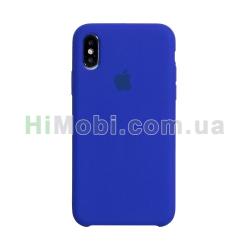Накладка Silicone Case iPhone XS Max (44) Shiny blue