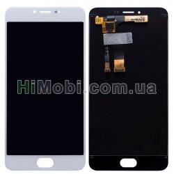 Дисплей (LCD) Meizu M3 Note (M681H/ M681Q/ M681C) з сенсором білий