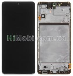 Дисплей (LCD) Samsung M515 Galaxy M51 2020 з сенсором чорний OLED (Small LCD) + рамка