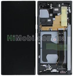 Дисплей (LCD) Samsung N985 Galaxy Note 20 Ultra/ N986 з сенсором Aura Black сервісний + рамка