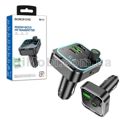 FM модулятор Borofone BC53 PD20W+QC3.0 чорний