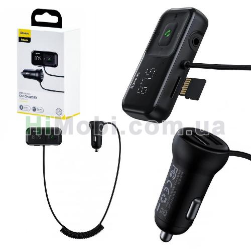 FM модулятор Baseus T Typed S-16 2USB 2.1A чорний CCTM-E01