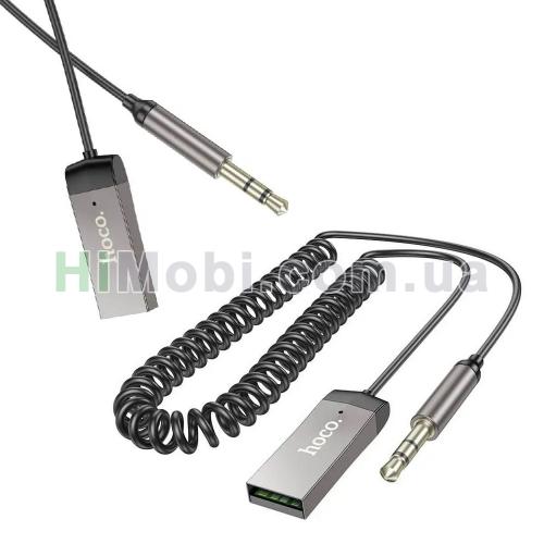 Bluetooth Audio ресивер Hoco E78 Metal gray (тех упаковка)