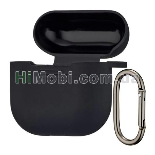 Накладка силіконова AirPods 4 з карабіном Black