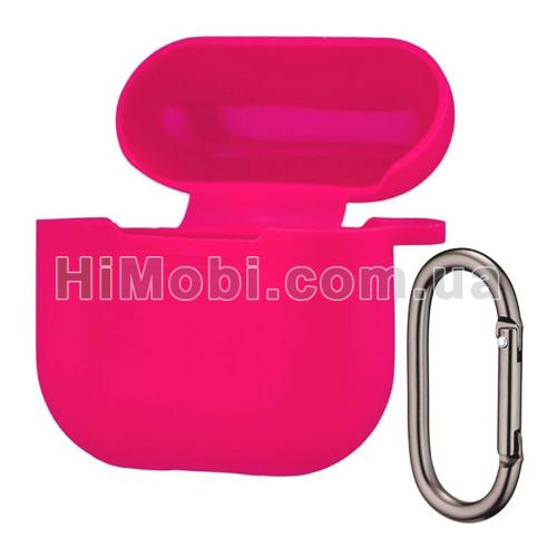 Накладка силіконова AirPods 4 з карабіном Shiny Pink