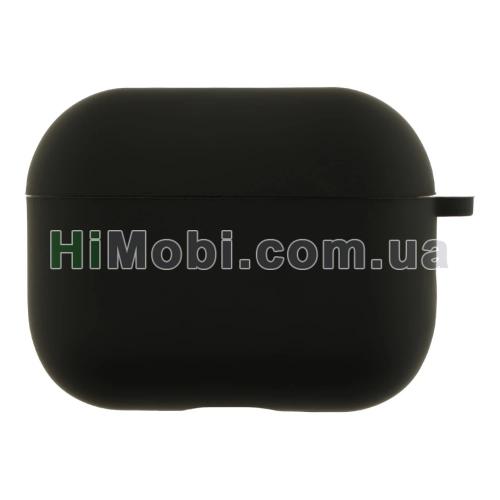 Накладка силіконова AirPods Pro 3 з карабіном Black