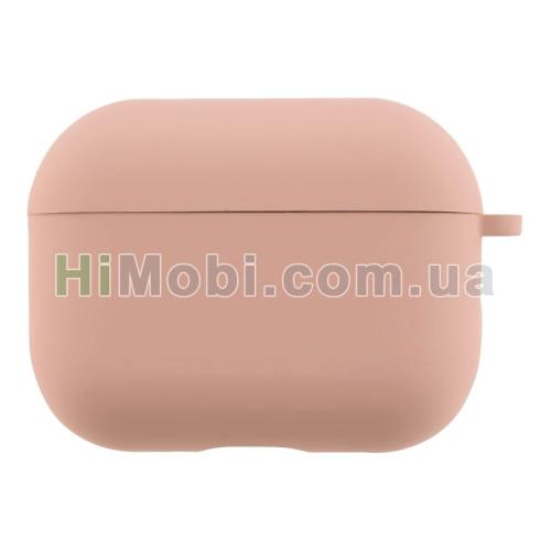 Накладка силіконова AirPods Pro 3 з карабіном Pink Sand