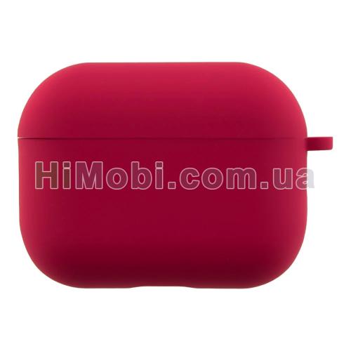 Накладка силіконова AirPods Pro 3 з карабіном Rose Red
