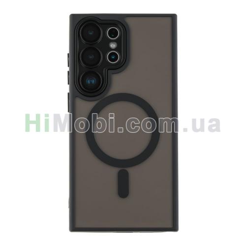Накладка MagSafe TPU+PC Magnetic Matte Camera Lens Samsung S928 Galaxy S24 Ultra 5G Black