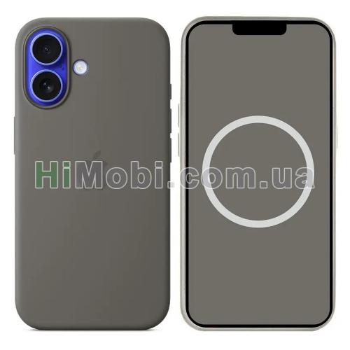 Накладка MagSafe Silicone Case animation з кнопкою iPhone 16 Plus Grey