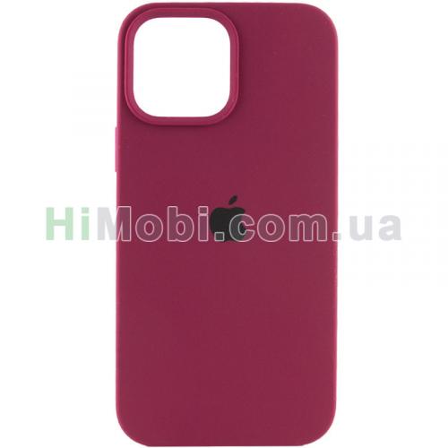 Накладка Silicone Case Full iPhone 14 Pro (42) Maroon