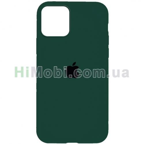 Накладка Silicone Case Full iPhone 12/ 12 Pro (54) Atrovirens