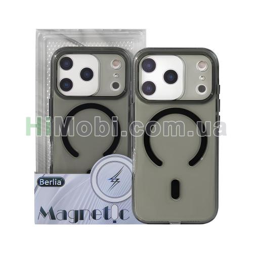 Накладка MagSafe Berlia Glaze Magnetic Series 2.0 mm PC iPhone 17 Pro Black