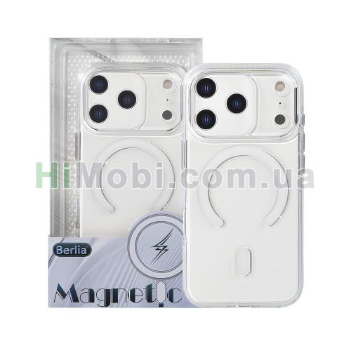 Накладка MagSafe Berlia Glaze Magnetic Series 2.0 mm PC iPhone 17 Pro White
