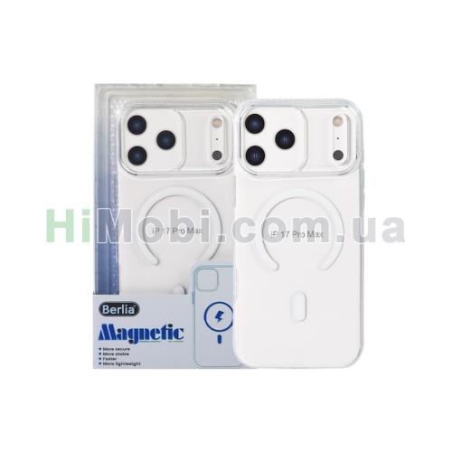 Накладка MagSafe Berlia Glaze Magnetic Series 2.0 mm PC iPhone 17 Pro Max White