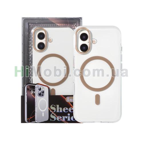 Накладка MagSafe Berlia Sheen Series 2.0mm PC iPhone 17 Gold