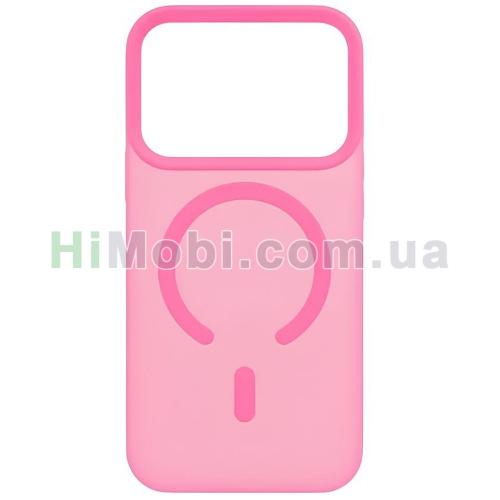 Накладка MagSafe CASE LAB Silicone Softy iPhone 17 Pro Max Shine pink