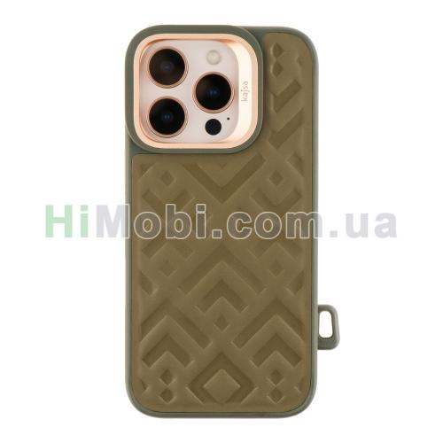 Накладка MagSafe Kajsa Briquette Collection Rhombus iPhone 16 Pro Max Olive