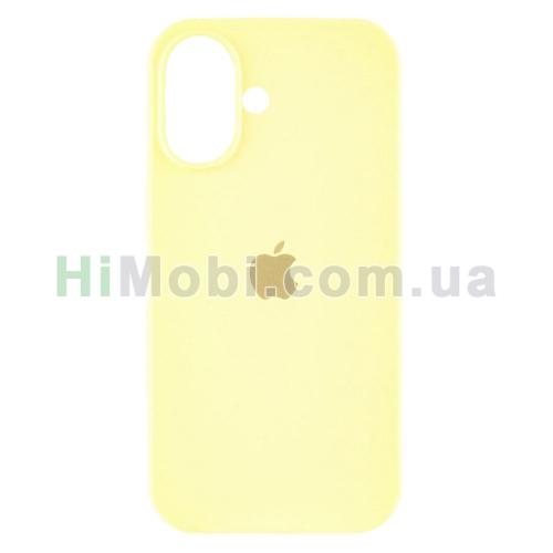 Накладка Silicone Case Full iPhone 16 (50) Canary yellow