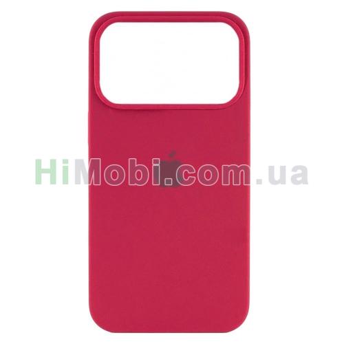 Накладка Silicone Case Full iPhone 17 Pro (37) Rose red
