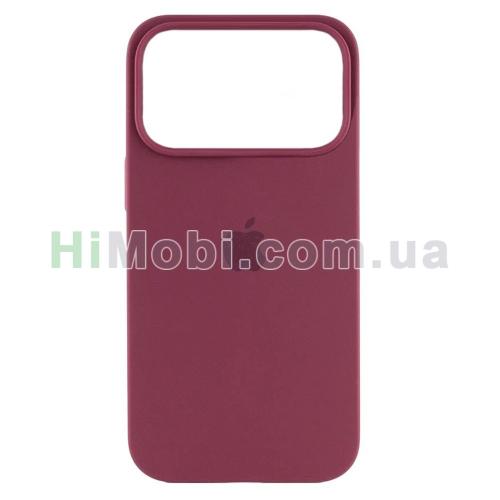 Накладка Silicone Case Full iPhone 17 Pro (42) Maroon