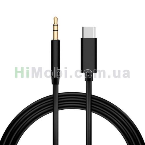 AUX кабель JH-030 Type-C чорний 1.0m