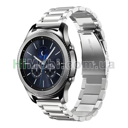 Ремінець універсальний Stainless Steel для Samsung/ Amazfit/ Huawei 20 mm Silver