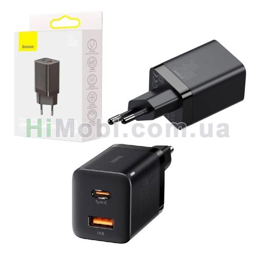 МЗП Baseus Super Si Pro Quick Charger C+U PD30W чорний