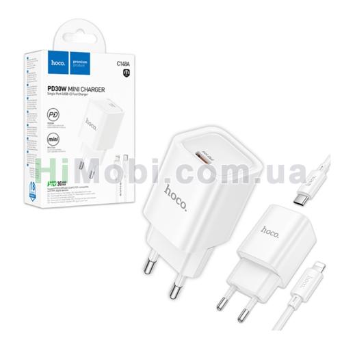 МЗП Hoco 2в1 Type-C to Lightning C148A PD30W білий