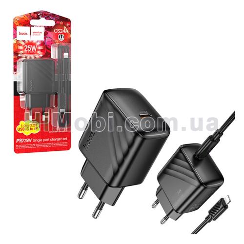 МЗП Hoco 2в1 Type-C to Lightning CS24A PD25W Gan чорний