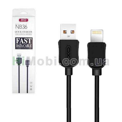 USB кабель XO NB36 Lightning чорний 1.0m