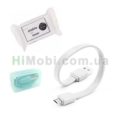 USB кабель Micro USB Candi 0.2m білий