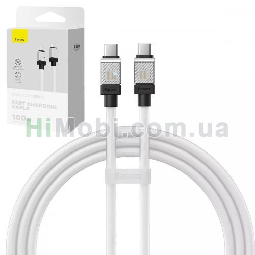 PD кабель Baseus CoolPlay Series Fast Charging Type-C 100W 1.0m White