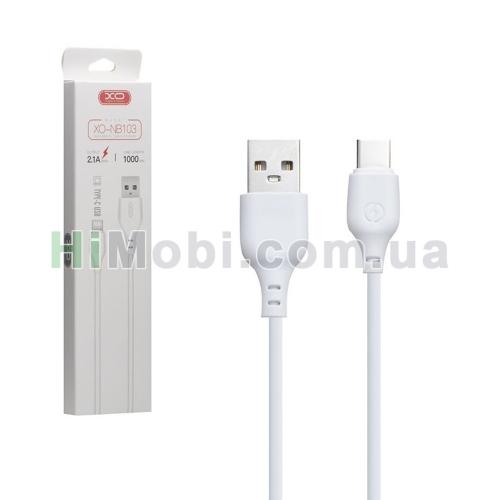 USB кабель XO NB103 Type-C білий