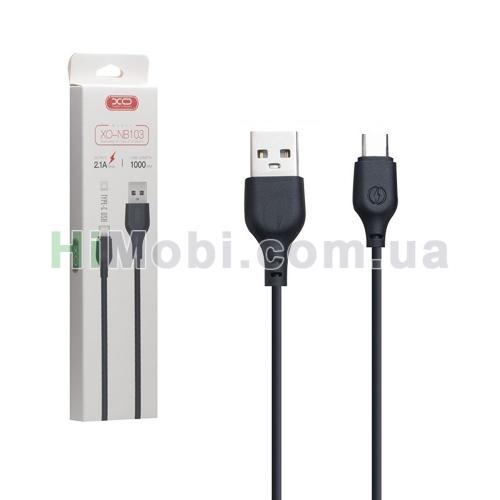 USB кабель XO NB103 Type-C чорний