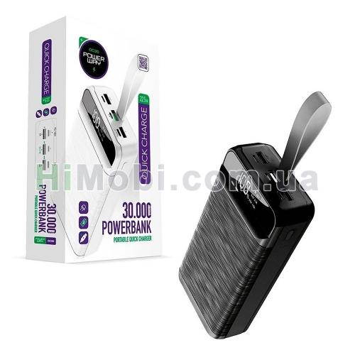 Зовнішній акумулятор (power bank) WAY QC30 30000mAh чорний
