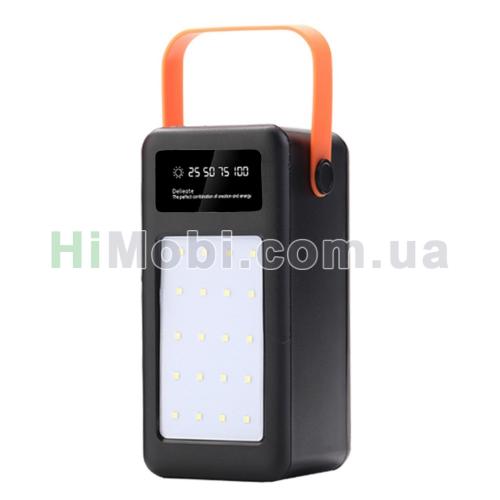 Зовнішній акумулятор (power bank) S28 22.5W 72800mAh чорний з ліхтарем