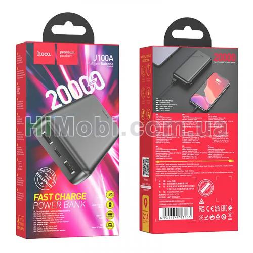 Зовнішній акумулятор (power bank) Hoco J100A 2.1A 20000mAh чорний