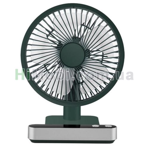 Вентилятор портативний акумуляторний GXQC F702 Green