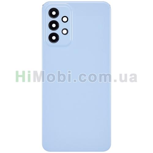 Задня кришка Samsung A235 Galaxy A23 блакитна + скло камери оригінал