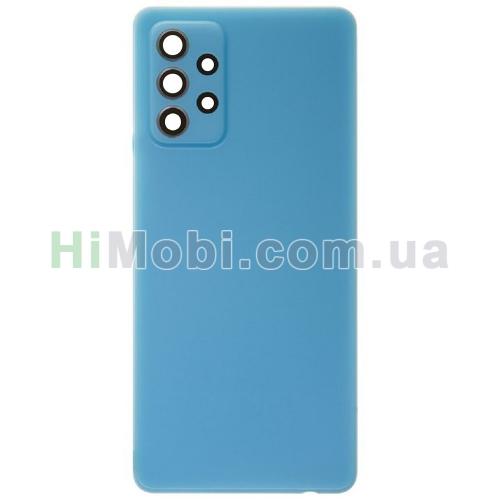 Задня кришка Samsung A725F Galaxy A72/ A726B Awesome Blue + скло камери оригінал