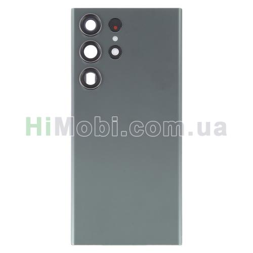 Задня кришка Samsung S918 Galaxy S23 Ultra зелений оригінал + скло камери
