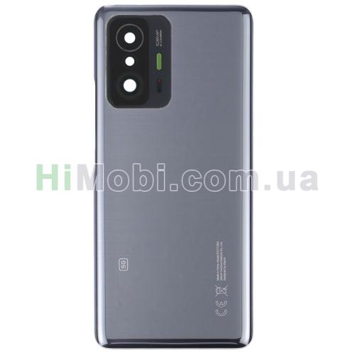 Задня кришка Xiaomi 11T/ 11T Pro Meteorite Gray + скло камери оригінал