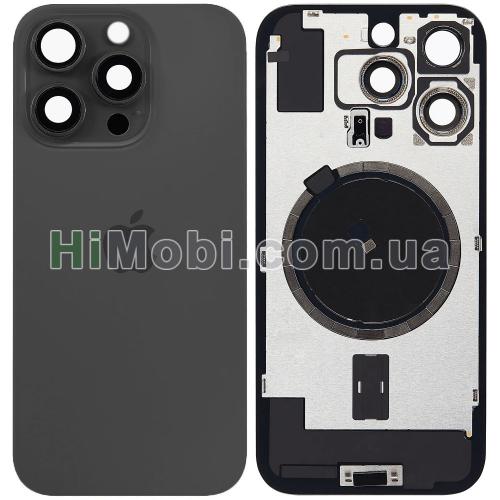 Задня кришка iPhone 16 Pro Black Titanium + скло камери + MagSafe оригiнал