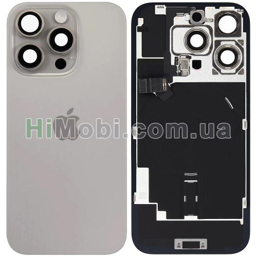 Задня кришка iPhone 16 Pro Natural Titanium оригінал знятий з телефона