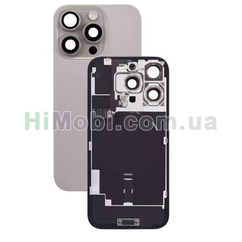 Задня кришка iPhone 16 Pro Natural Titanium оригінал знятий з телефона