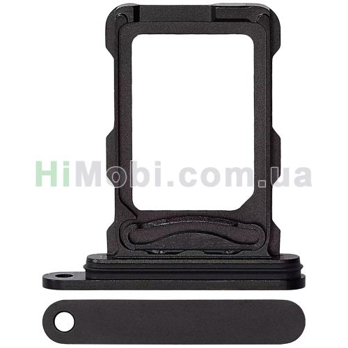 Тримач Sim-карти iPhone 16 Pro/ 16 Pro Max Black Titanium на 1 Sim