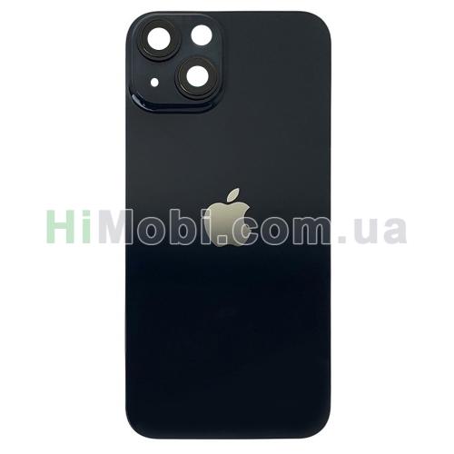 Задня кришка iPhone 14 Black з малим отвором під камеру + скло камери оригiнал