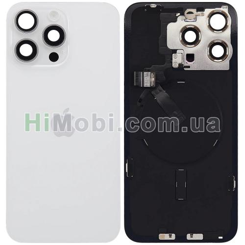 Задня кришка iPhone 15 Pro Max White Titanium оригінал знятий з телефона