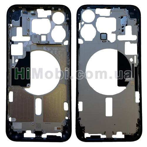 Середня частина корпусу iPhone 15 Pro Max Blue Titanium знятий з телефона